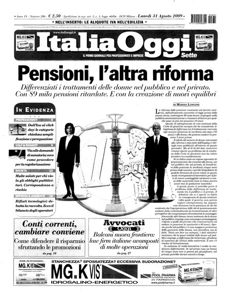 Italia oggi : quotidiano di economia finanza e politica